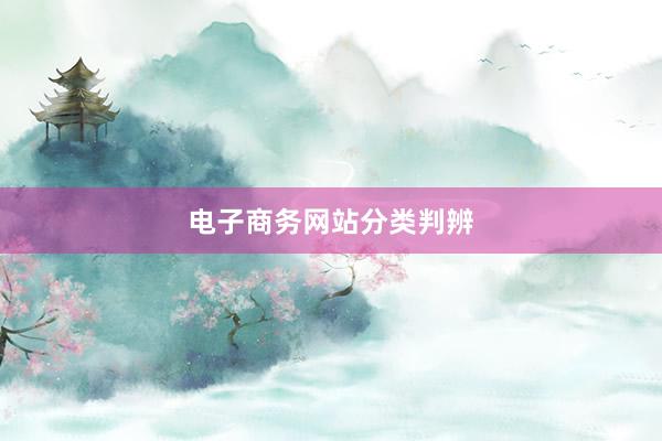电子商务网站分类判辨